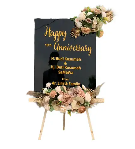 Papan Bunga Akrilik Menara Mandiri